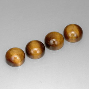 Pedras preciosas de tiger's eye marrom natural de  ct, corte redondo, opaco