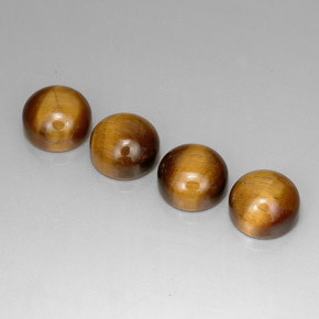 Pedras preciosas de tiger's eye marrom natural de  ct, corte redondo, opaco
