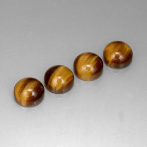 Pedras preciosas de tiger's eye marrom natural de  ct, corte redondo, opaco