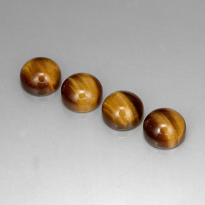Pedras preciosas de tiger's eye marrom natural de  ct, corte redondo, opaco