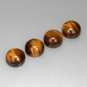 Pedras preciosas de tiger's eye marrom natural de  ct, corte redondo, opaco
