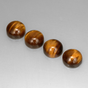 Pedras preciosas de tiger's eye marrom natural de  ct, corte redondo, opaco