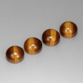 Pedras preciosas de tiger's eye marrom natural de  ct, corte redondo, opaco