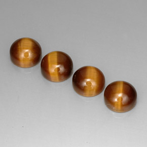 Pedras preciosas de tiger's eye marrom natural de  ct, corte redondo, opaco