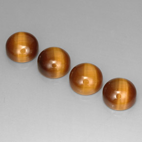 Pedras preciosas de tiger's eye marrom natural de  ct, corte redondo, opaco