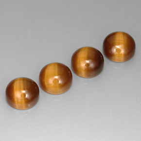 Pedras preciosas de tiger's eye marrom natural de  ct, corte redondo, opaco