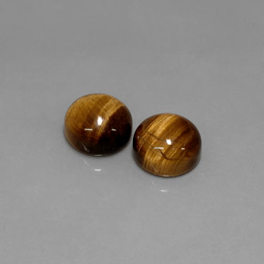 Pedras preciosas de tiger's eye marrom natural de  ct, corte redondo, opaco