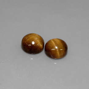 Pedras preciosas de tiger's eye marrom natural de  ct, corte redondo, opaco