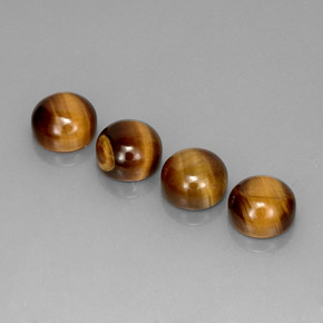 Pedras preciosas de tiger's eye marrom natural de  ct, corte redondo, opaco