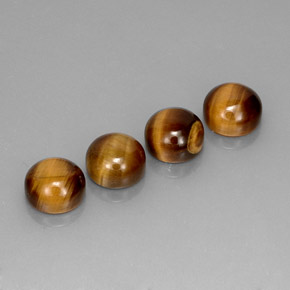 Pedras preciosas de tiger's eye marrom natural de  ct, corte redondo, opaco