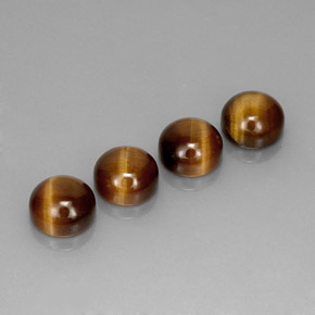 Pedras preciosas de tiger's eye marrom natural de  ct, corte redondo, opaco