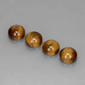 Pedras preciosas de tiger's eye marrom natural de  ct, corte redondo, opaco