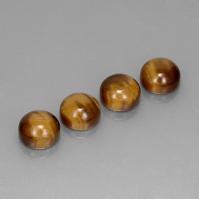Pedras preciosas de tiger's eye marrom natural de  ct, corte redondo, opaco