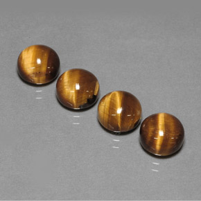 Pedras preciosas de tiger's eye marrom natural de  ct, corte redondo, opaco