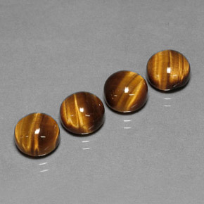 Pedras preciosas de tiger's eye marrom natural de  ct, corte redondo, opaco