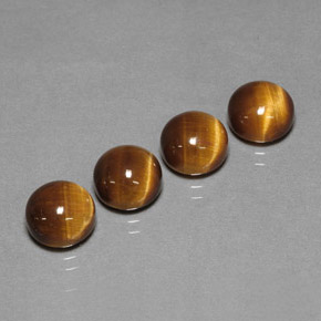 Pedras preciosas de tiger's eye marrom natural de  ct, corte redondo, opaco