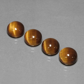 Pedras preciosas de tiger's eye marrom natural de  ct, corte redondo, opaco