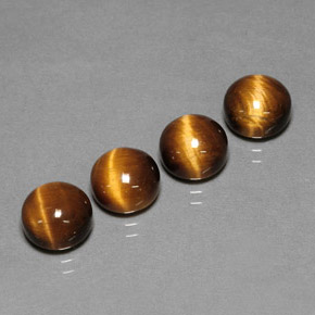 Pedras preciosas de tiger's eye marrom natural de  ct, corte redondo, opaco