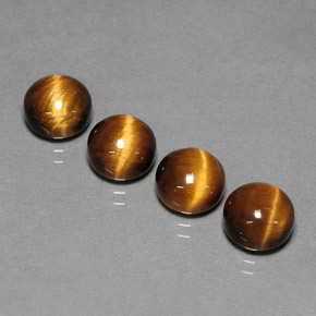 Pedras preciosas de tiger's eye marrom natural de  ct, corte redondo, opaco