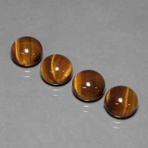 Pedras preciosas de tiger's eye marrom natural de  ct, corte redondo, opaco