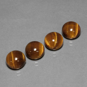 Pedras preciosas de tiger's eye marrom natural de  ct, corte redondo, opaco