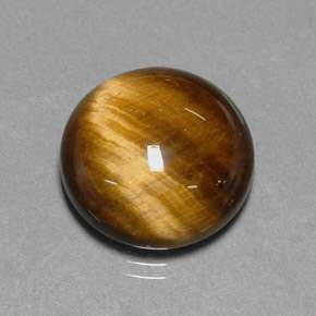 Tiger's eye marrom natural 11,12ct, corte redondo, opaco