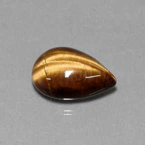 Tiger's eye marrom natural 5,33ct, formato de pêra, opaco