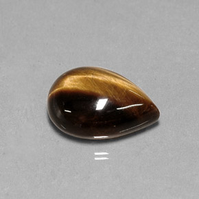 Tiger's eye marrom natural 5,18ct, formato de pêra, opaco