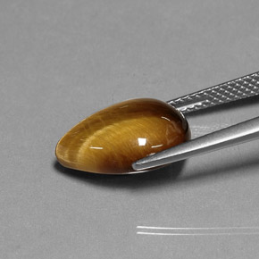 Tiger's eye marrom natural 5,16ct, formato de pêra, opaco