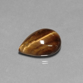 Tiger's eye marrom natural 5,18ct, formato de pêra, opaco