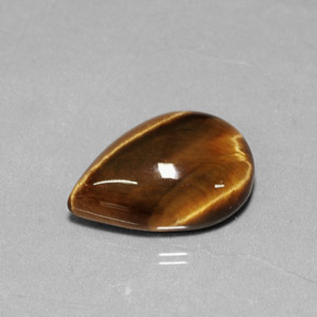 Tiger's eye marrom natural 5,18ct, formato de pêra, opaco