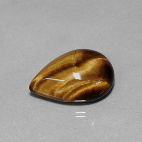 Tiger's eye marrom natural 5,02ct, formato de pêra, opaco