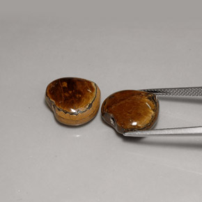 Pedras preciosas de tiger's eye marrom natural de  ct, formato de coração, opaco