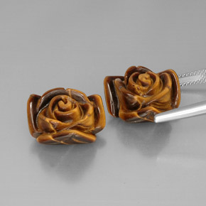 Pedras preciosas de tiger's eye marrom natural de  ct, forma extravagante, opaco