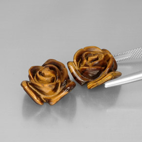 Pedras preciosas de tiger's eye marrom natural de  ct, forma extravagante, opaco