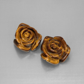 Pedras preciosas de Olho de Tigre Dourado Marrom natural de  ct, Forma extravagante, Opaco