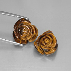 Pedras preciosas de Olho de Tigre Dourado Marrom natural de  ct, Forma extravagante, Opaco