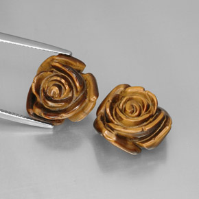 Pedras preciosas de tiger's eye marrom natural de  ct, forma extravagante, opaco