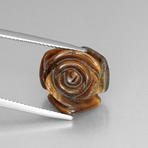 Tiger's eye marrom natural 10,71ct, forma extravagante, opaco