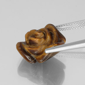 Tiger's eye marrom natural 9,71ct, forma extravagante, opaco