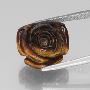 Tiger's eye marrom natural 10,61ct, forma extravagante, opaco