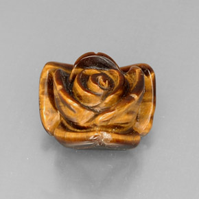 Tiger's eye marrom natural 12,81ct, forma extravagante, opaco