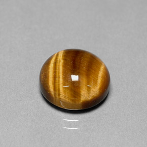 Tiger's eye marrom natural 6,69ct, corte redondo, opaco