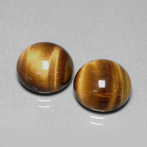 Pedras preciosas de tiger's eye marrom natural de  ct, corte redondo, opaco