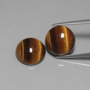 Pedras preciosas de tiger's eye marrom natural de  ct, corte redondo, opaco