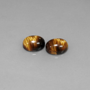Pedras preciosas de tiger's eye marrom natural de  ct, corte oval, opaco
