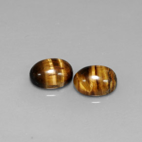 Pedras preciosas de tiger's eye marrom natural de  ct, corte oval, opaco