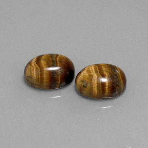 Pedras preciosas de tiger's eye marrom natural de  ct, corte oval, opaco