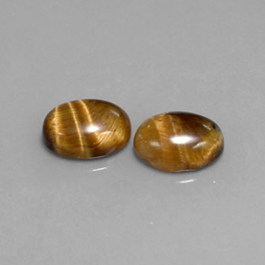 Pedras preciosas de tiger's eye marrom natural de  ct, corte oval, opaco