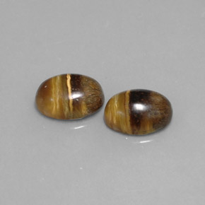 Pedras preciosas de tiger's eye marrom natural de  ct, corte oval, opaco